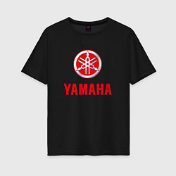 Женская футболка оверсайз Yamaha Логотип Ямаха
