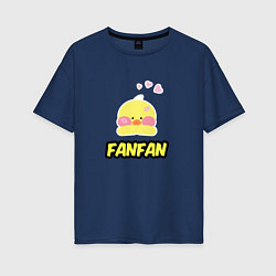 Женская футболка оверсайз Трендовая уточка Lalafanfan