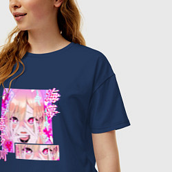 Футболка оверсайз женская Marin Kitagawa cosplayer, цвет: тёмно-синий — фото 2