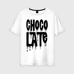 Женская футболка оверсайз Chocolate Шоколад