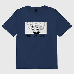 Футболка оверсайз женская КИЛЛУА ANIME EYES, цвет: тёмно-синий