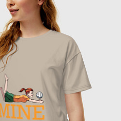 Футболка оверсайз женская Volleyball - Mine, цвет: миндальный — фото 2