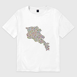 Футболка оверсайз женская Armenia Country, цвет: белый