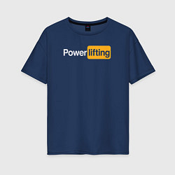Женская футболка оверсайз Powerlifting антибренд
