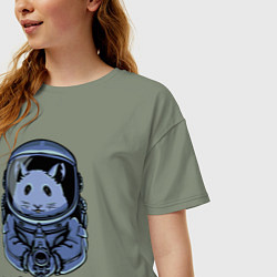 Футболка оверсайз женская Могучий мышонок, цвет: авокадо — фото 2