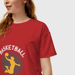 Футболка оверсайз женская Basketball Dunk, цвет: красный — фото 2