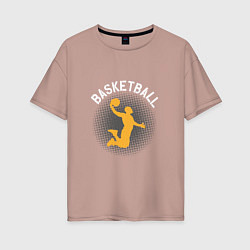 Женская футболка оверсайз Basketball Dunk