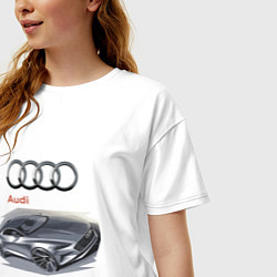 Футболка оверсайз женская Audi Concept, цвет: белый — фото 2