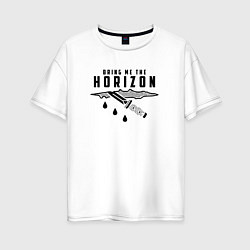 Женская футболка оверсайз BRING ME THE HORIZON ДОСТАНЬ ДЛЯ МЕНЯ ГОРИЗОНТ