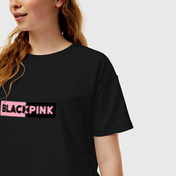 Футболка оверсайз женская BLACKPINK ЛОГОТИП, цвет: черный — фото 2