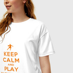 Футболка оверсайз женская Keep Calm - Basketball, цвет: белый — фото 2