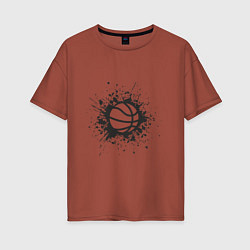 Женская футболка оверсайз Basketball Splash
