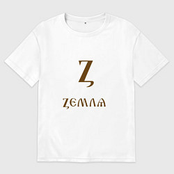 Женская футболка оверсайз Буква кириллицы Z- земля