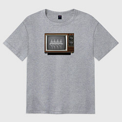 Футболка оверсайз женская Лебединое по ТВ, цвет: меланж