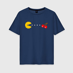 Женская футболка оверсайз Pac-man 8bit