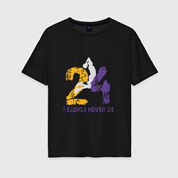 Футболка оверсайз женская Kobe Never Die - 24, цвет: черный