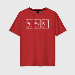 Женская футболка оверсайз PRESS химическими элементами