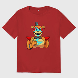 Футболка оверсайз женская Five Nights at Freddys: Security Breach - Глэмрок, цвет: красный