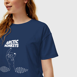 Футболка оверсайз женская Arctic Monkeys mardy bum, цвет: тёмно-синий — фото 2