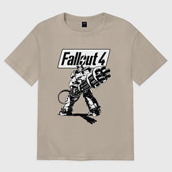 Футболка оверсайз женская Fallout 4 Hero!, цвет: миндальный