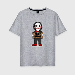 Футболка оверсайз женская Free Billy Hugs, цвет: меланж