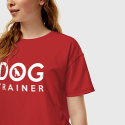 Футболка оверсайз женская DOG Trainer, цвет: красный — фото 2