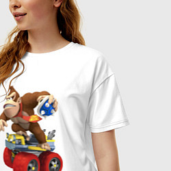 Футболка оверсайз женская Donkey Kong Super Mario Nintendo, цвет: белый — фото 2
