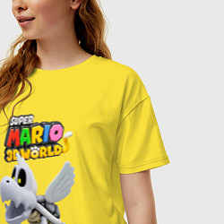 Футболка оверсайз женская Dry Bones Super Mario 3D World Nintendo, цвет: желтый — фото 2