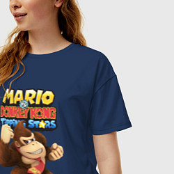 Футболка оверсайз женская Mario Donkey Kong Nintendo Gorilla, цвет: тёмно-синий — фото 2