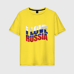 Женская футболка оверсайз Love - Russia