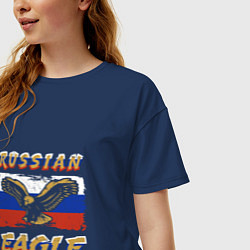Футболка оверсайз женская Russian Eagle, цвет: тёмно-синий — фото 2