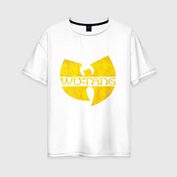 Футболка оверсайз женская Wu tang logo, цвет: белый