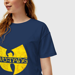 Футболка оверсайз женская Wu tang logo, цвет: тёмно-синий — фото 2