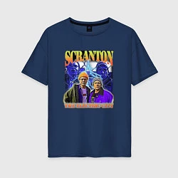 Футболка оверсайз женская Scranton electric city, цвет: тёмно-синий