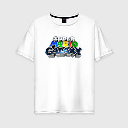 Женская футболка оверсайз Super Mario Galaxy logo