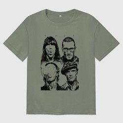 Футболка оверсайз женская RHCP faces, цвет: авокадо