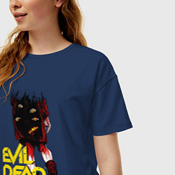 Футболка оверсайз женская Игра Evil Dead, цвет: тёмно-синий — фото 2