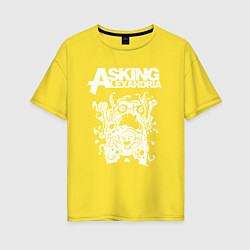 Женская футболка оверсайз Asking alexandria монстер