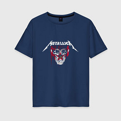 Женская футболка оверсайз Metallica Skull & Star