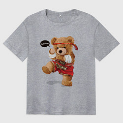 Женская футболка оверсайз МИШКА ТАЙСКИЙ БОКС THAI BOXING MUAY THAI