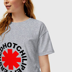 Футболка оверсайз женская Peppers logo, цвет: меланж — фото 2