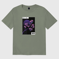 Женская футболка оверсайз Сакура Закат