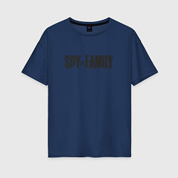 Футболка оверсайз женская Spy x Family Logo, цвет: тёмно-синий