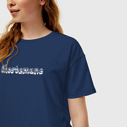 Футболка оверсайз женская Ghostemane LOGO, цвет: тёмно-синий — фото 2