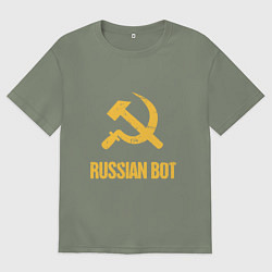 Женская футболка оверсайз Atomic Heart: Russian Bot