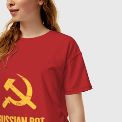 Футболка оверсайз женская Atomic Heart: Russian Bot, цвет: красный — фото 2