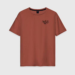 Женская футболка оверсайз Noize mc нойз мс logo