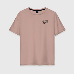 Женская футболка оверсайз Noize mc нойз мс logo