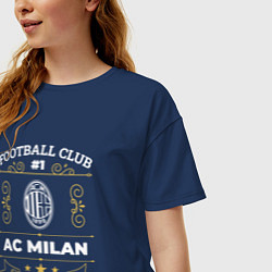 Футболка оверсайз женская AC Milan - FC 1, цвет: тёмно-синий — фото 2