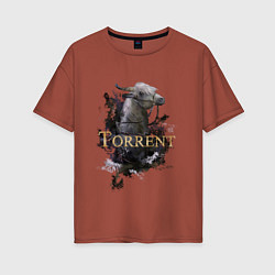 Женская футболка оверсайз Призрачный скакун Torrent
